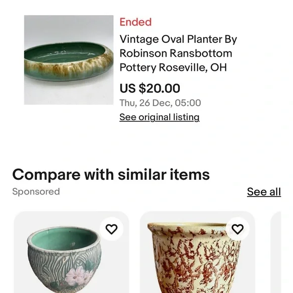 VTG round shallow planter by R. Ransbottom Pottery/Roseville OH-green drip glaze - Picture 11 of 11